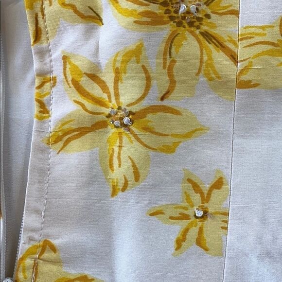 Rickie Freeman for Teri John Silk Floral Camisole Yellow size 4 - Picture 5 of 7